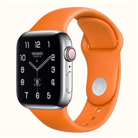 hermes orange sport band apple watch